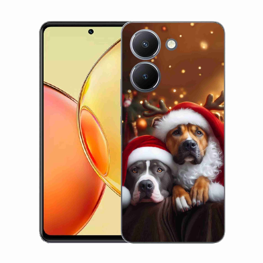 Gélový kryt mmCase na Vivo Y36 - vianočné psy