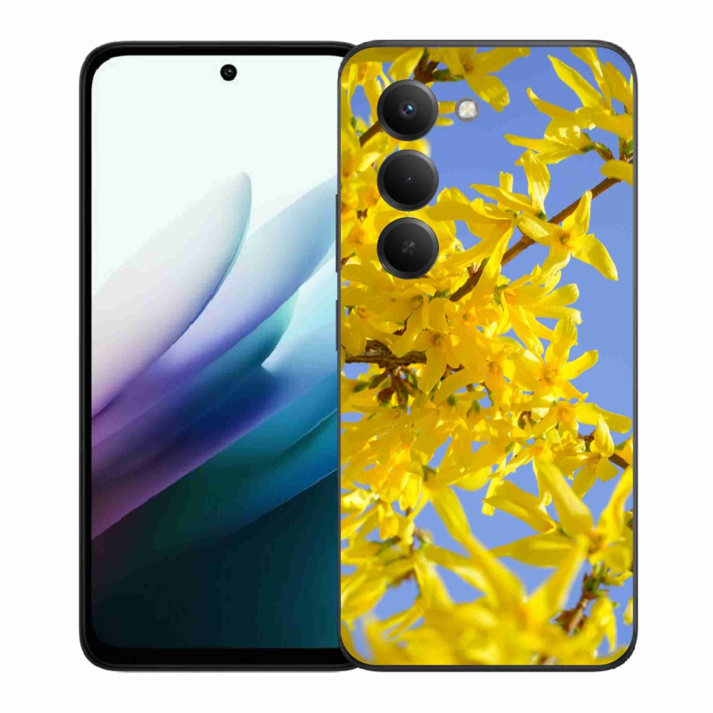 Gélový kryt mmCase na Xiaomi Redmi 15 4G/5G (171mm) - žlté kvety