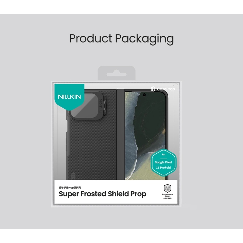 Nillkin Super Frosted Prop Magnetic zadný kryt pre Google Pixel 11 Pro Fold, čierny