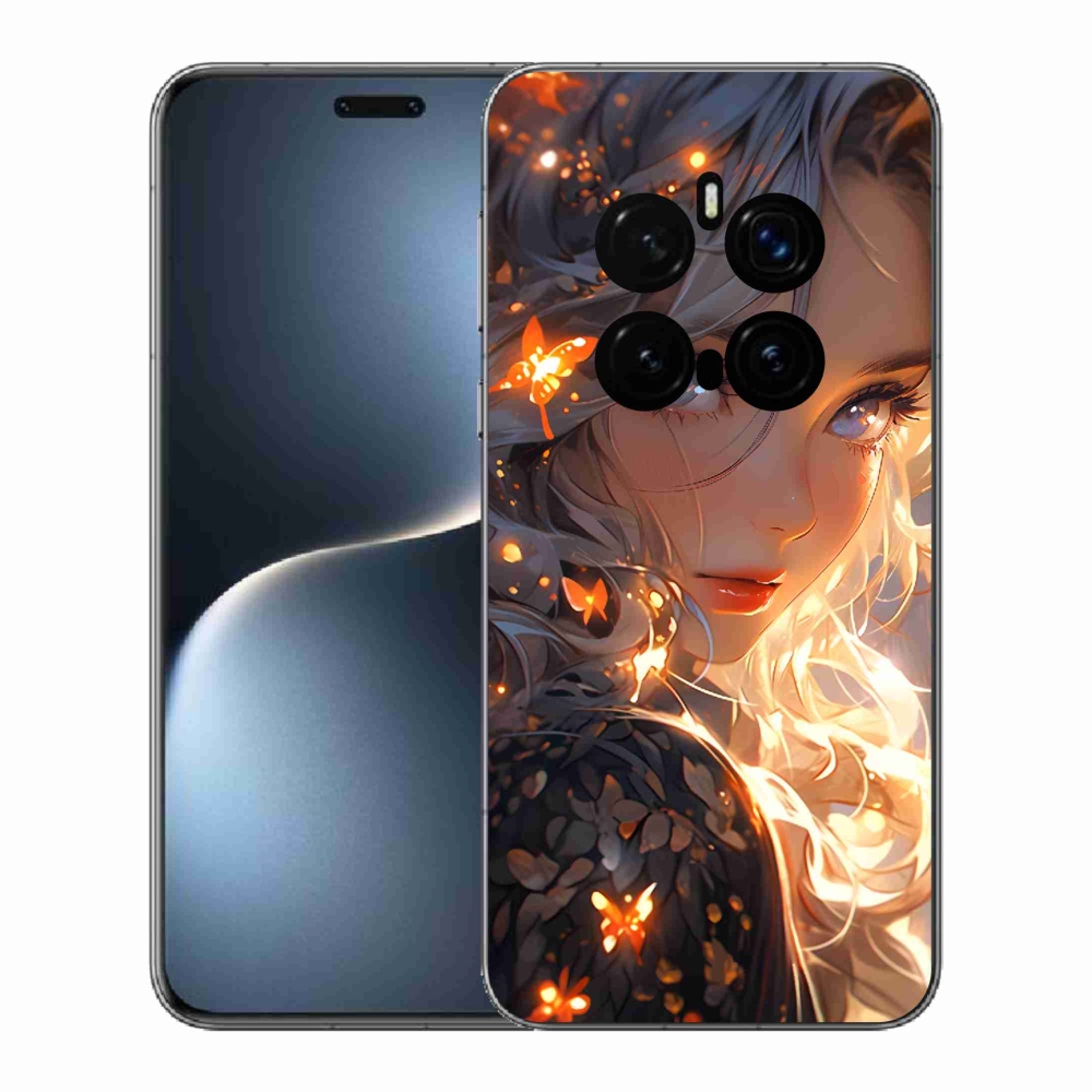 Gélový kryt mmCase na Honor Magic 7 Pro 5G - dievča a motýle