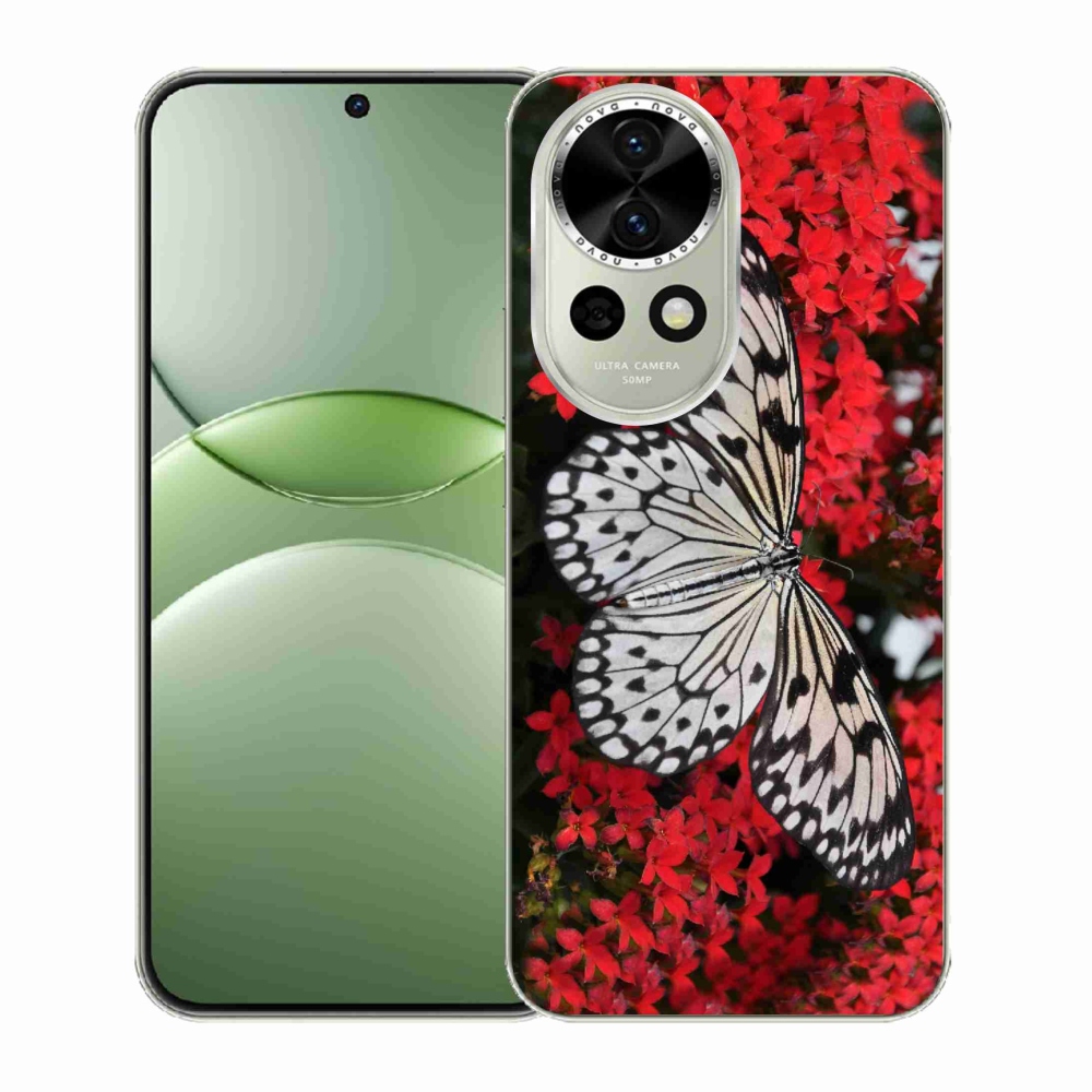 Gélový kryt mmCase na Huawei Nova 13 5G - čiernobiely motýľ 1