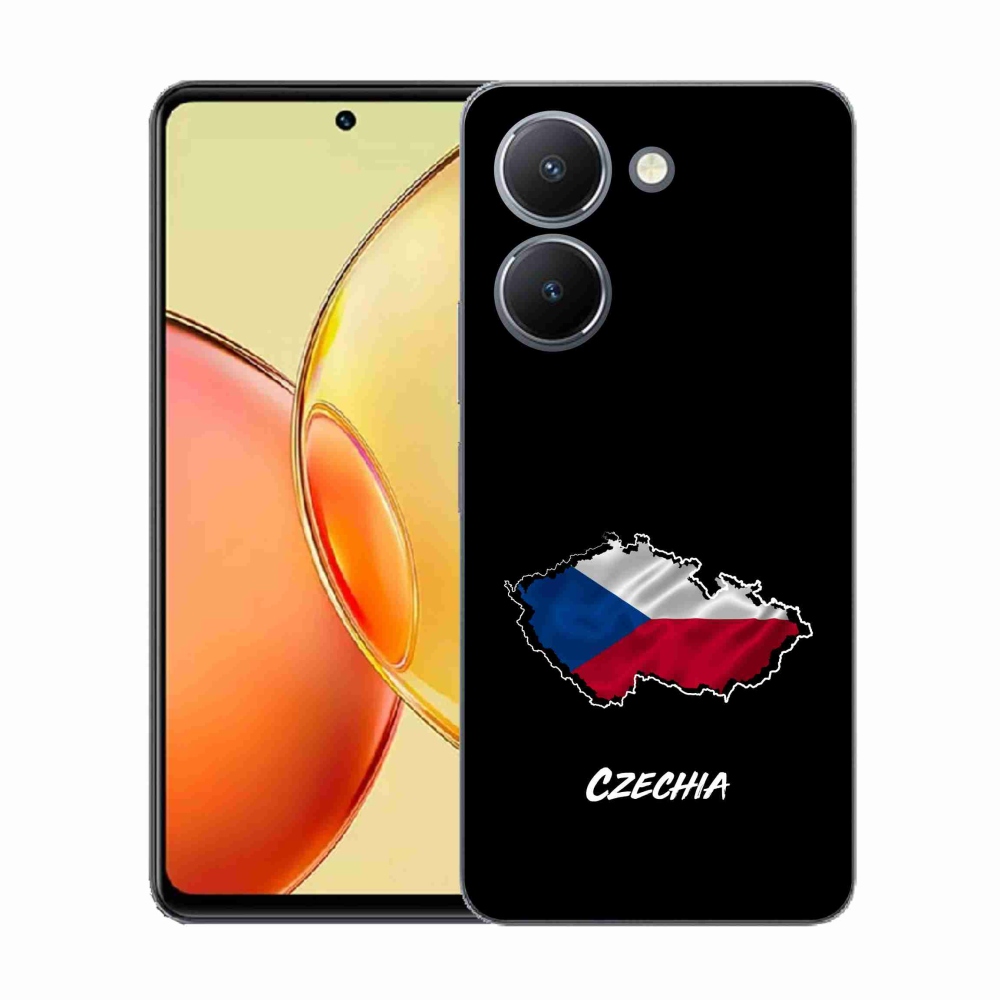 Gélový kryt mmCase na Vivo Y36 - Czechia čierne pozadie