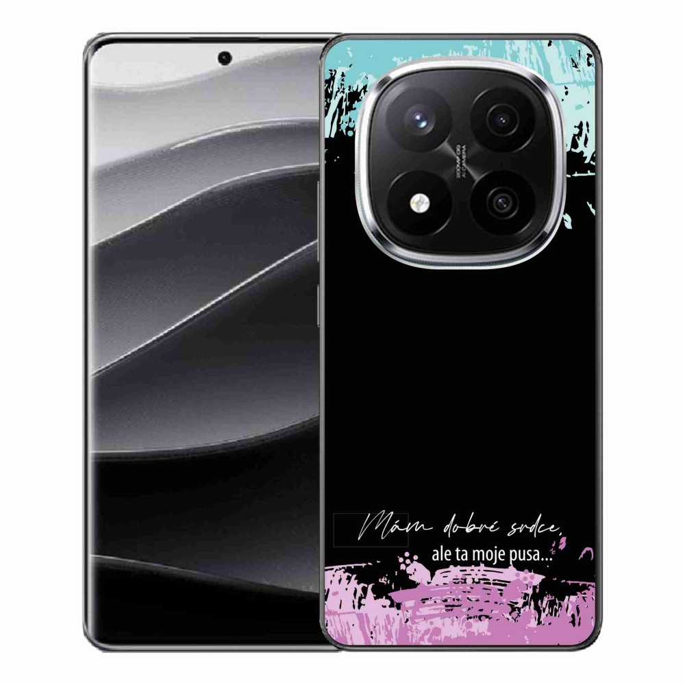 Gélový kryt mmCase na Xiaomi Redmi Note 14 Pro+ 5G - vtipný text 3 čierne pozadie