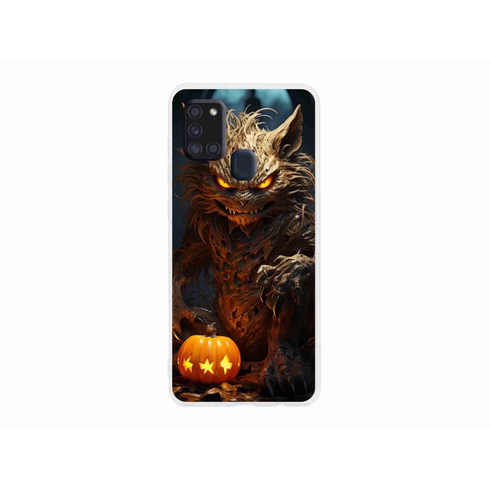 Gélový kryt mmCase na Samsung Galaxy A21s - halloweenska príšera