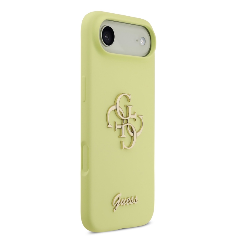 Guess Liquid Silicone 4G Metal Logo Zadný kryt pre iPhone Air Yellow
