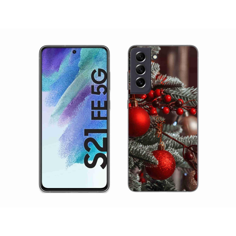 Gélový kryt mmCase na Samsung Galaxy S21 FE 5G - vianočné ozdoby 2