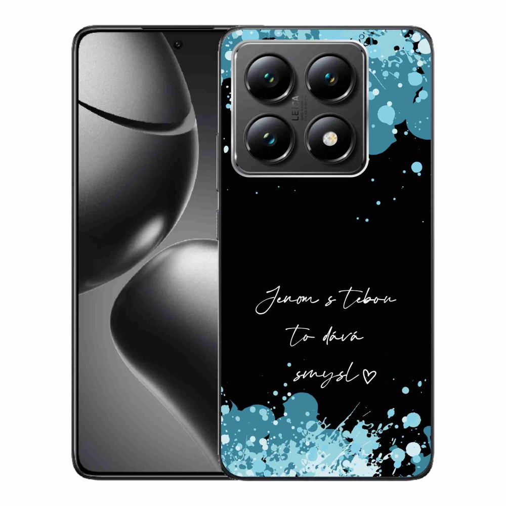 Gélový kryt mmCase na Xiaomi 14T - zamilovaný text čierne pozadie