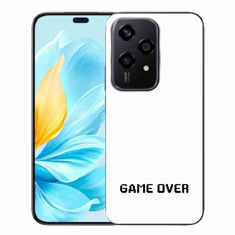 Gélový kryt mmCase na Honor 200 Lite 5G - game over biele pozadie