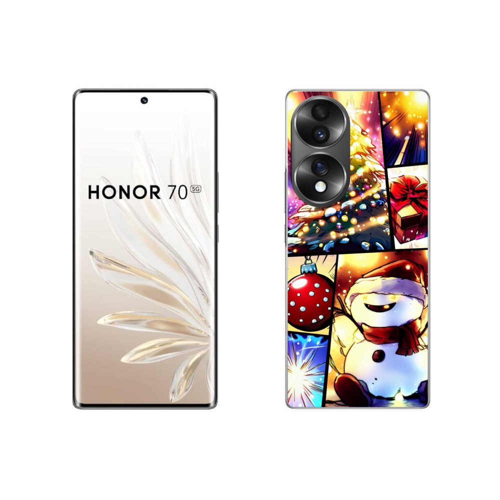 Gélový kryt mmCase na Honor 70 - vianočné motívy 1