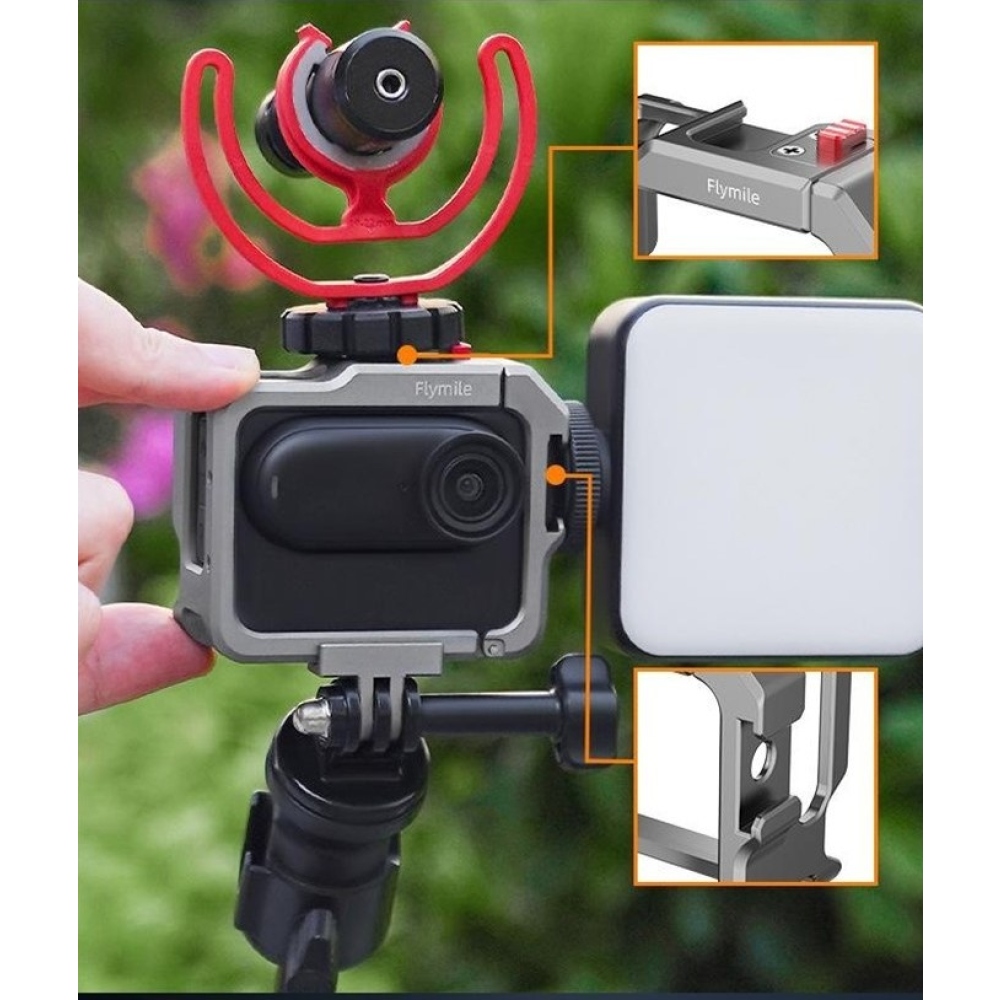 FLYMILE hliníková ochranná klietka pre Insta360 GO 3 a GO 3S