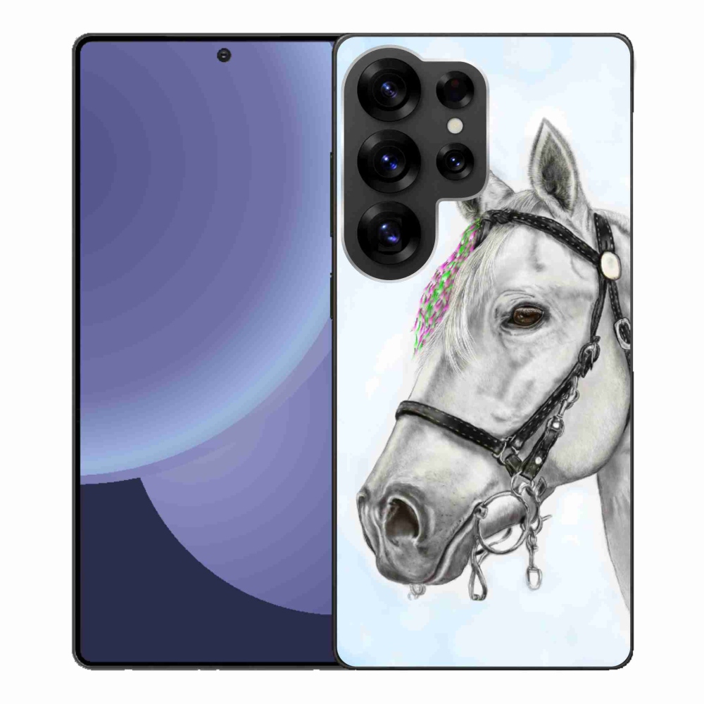 Gélový kryt mmCase na Samsung Galaxy S25 Ultra - biely kôň 1