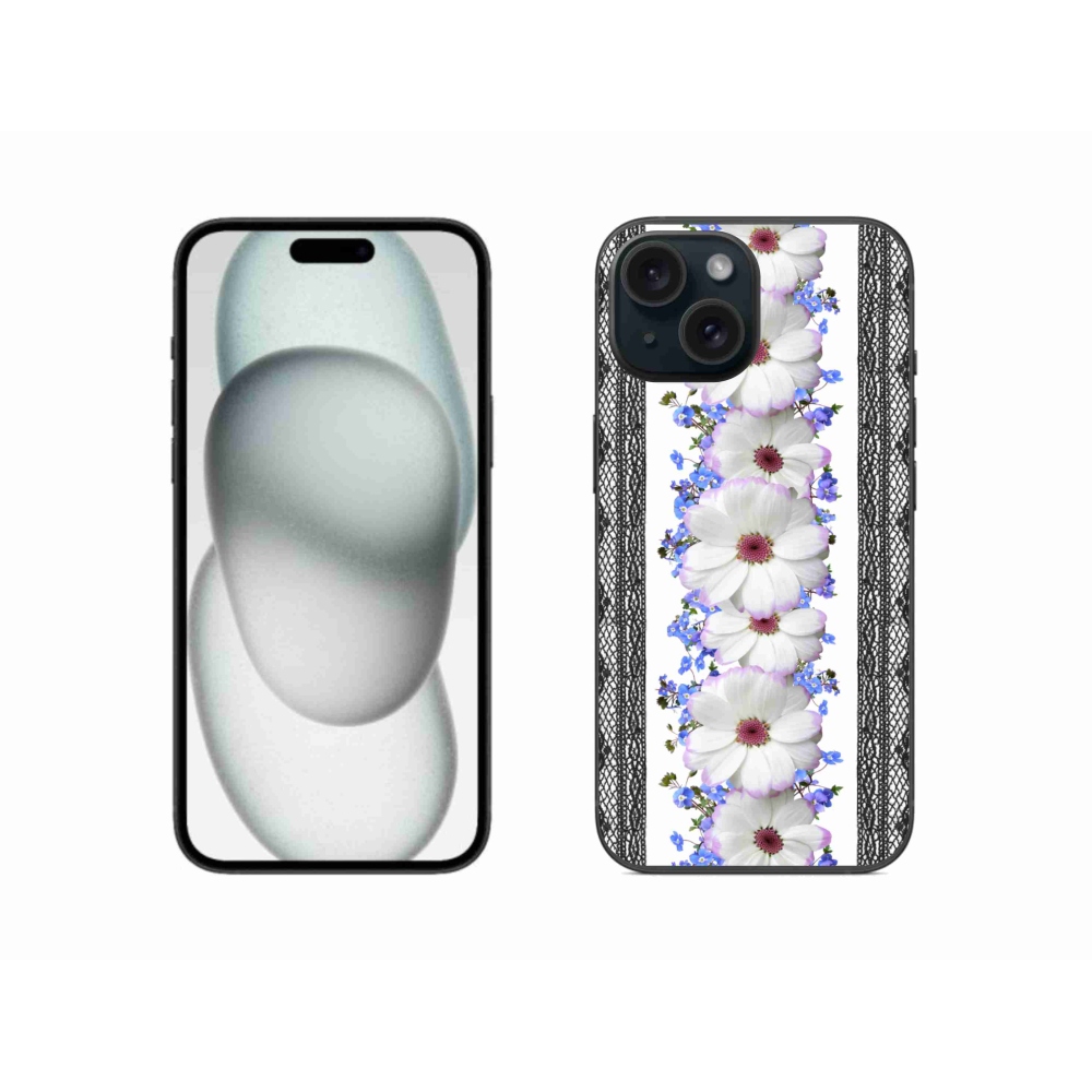 Gélový kryt mmCase na iPhone 15 - kvety 8