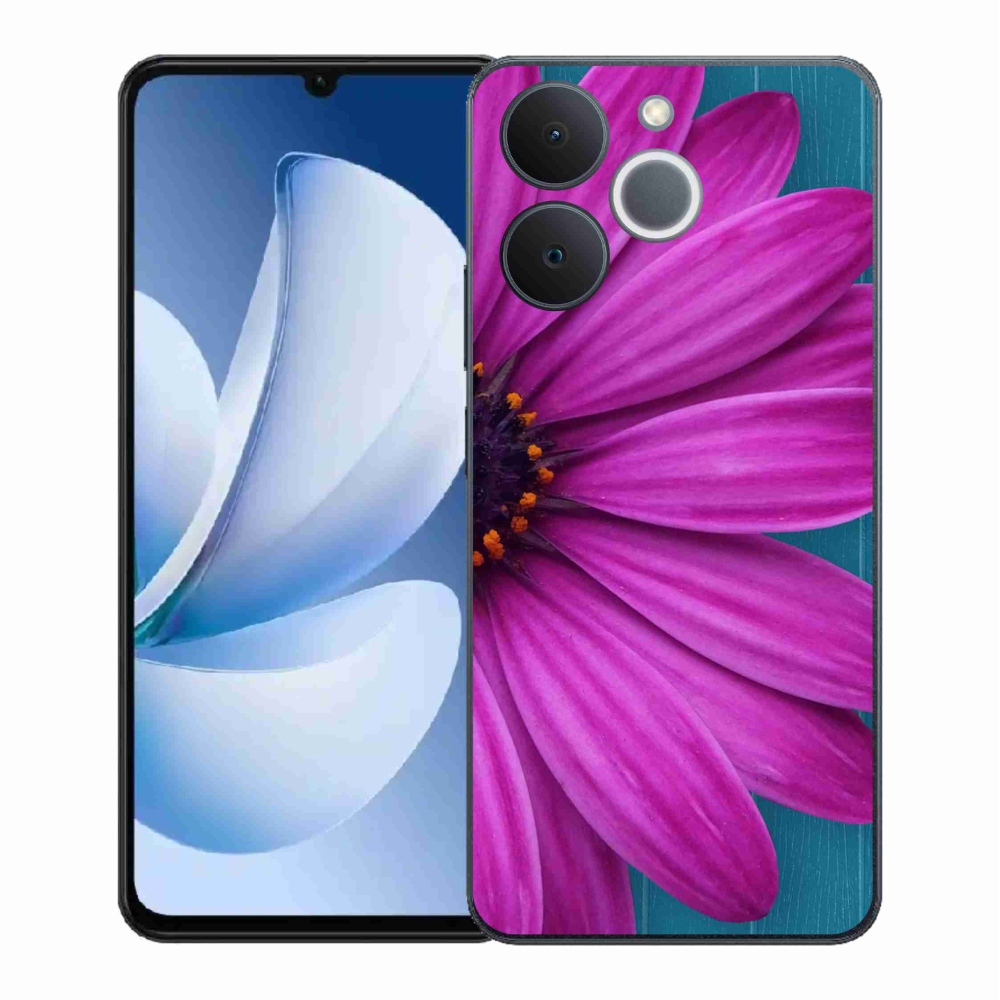 Gélový kryt mmCase na Realme Note 70T - fialová margaréta