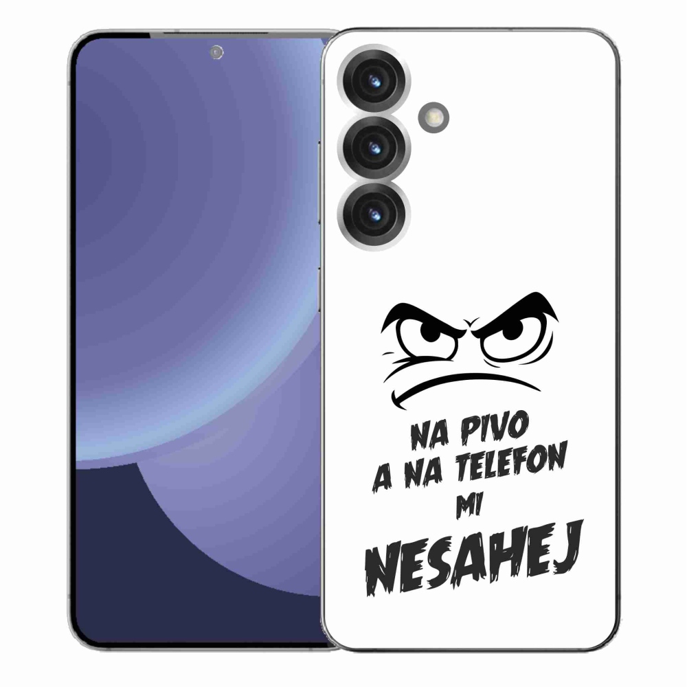 Gélový kryt mmCase na Samsung Galaxy S25+ - pivný motív 2 biele pozadie