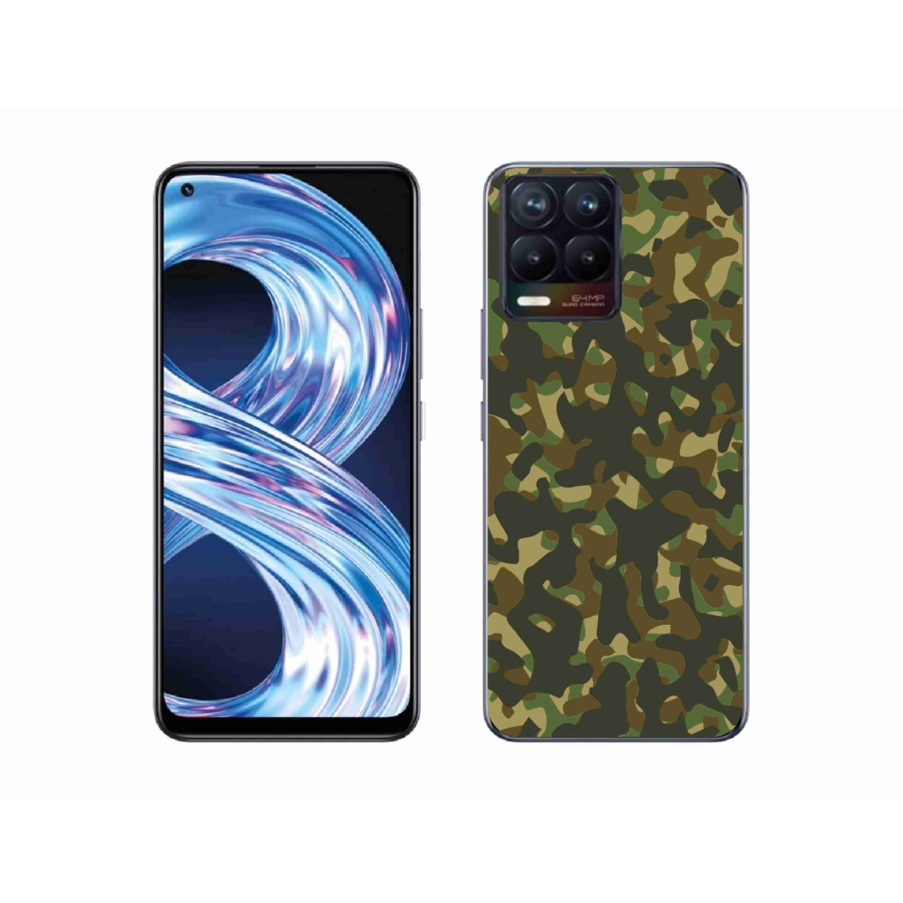 Gélový kryt mmCase na Realme 8 Pro - maskáčový vzor 1