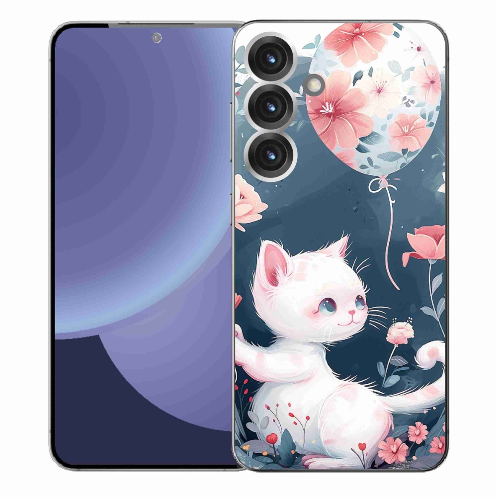 Gélový kryt mmCase na Samsung Galaxy S25+ - mačiatko s balónikom