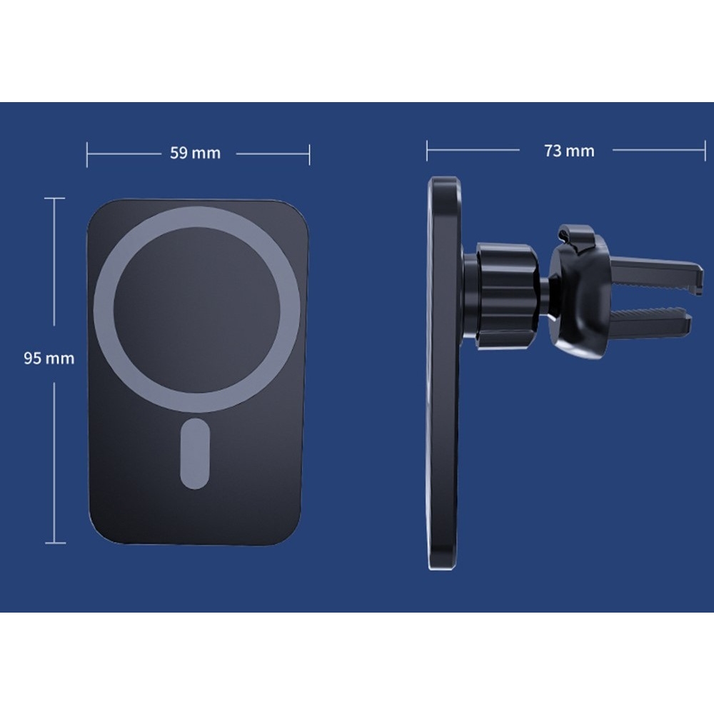 C16 magnetická bezdrôtová nabíjačka do auta s MagSafe 15W - biela