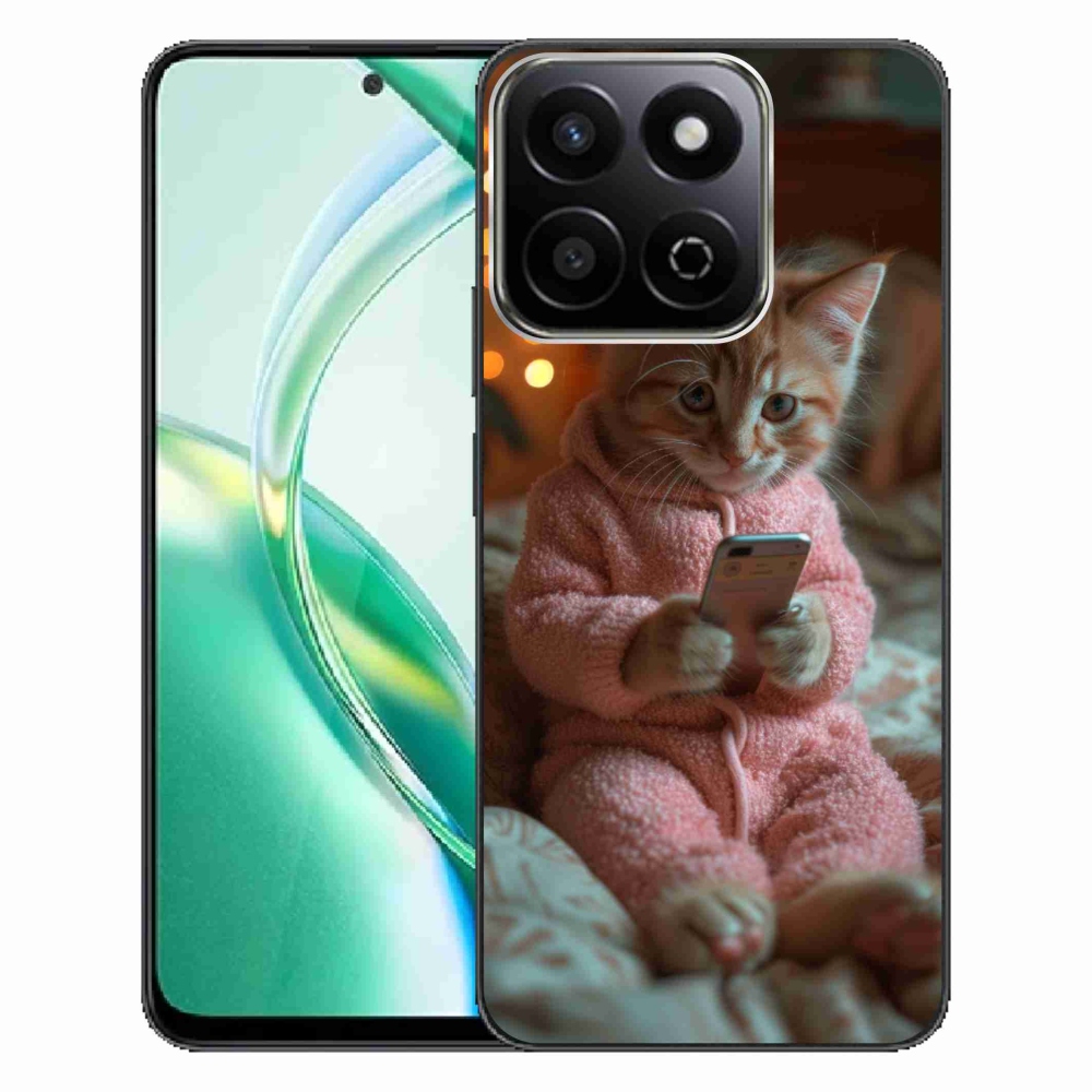 Gélový kryt mmCase na Honor 200 Smart 5G - mačiatko s mobilom