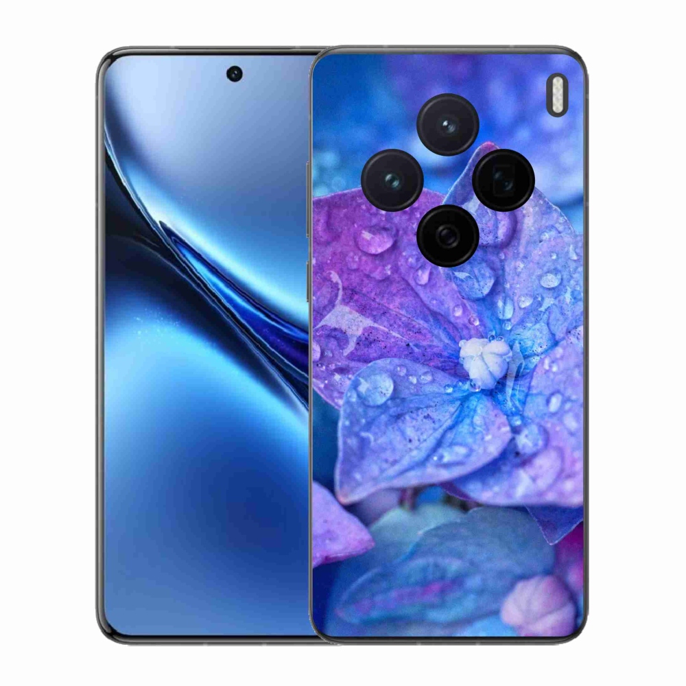 Gélový kryt mmCase na Vivo X200 5G - fialový kvet