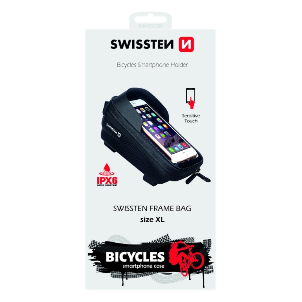 Vodotesné puzdro na bicykel Swissten XL - čierne