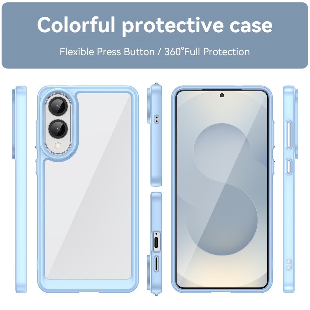 Gélový obal s pevným chrbtom na Samsung Galaxy S25 Edge - modrý