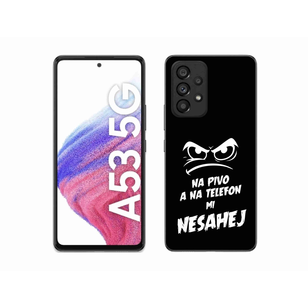 Gélový kryt mmCase na Samsung Galaxy A53 5G - pivný motív 2 čierne pozadie