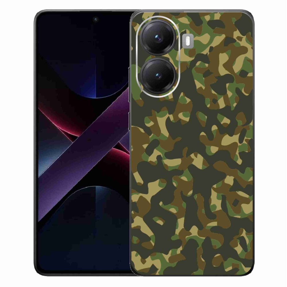 Gélový kryt mmCase na Xiaomi Poco X7 Pro 5G - maskáčový vzor 1