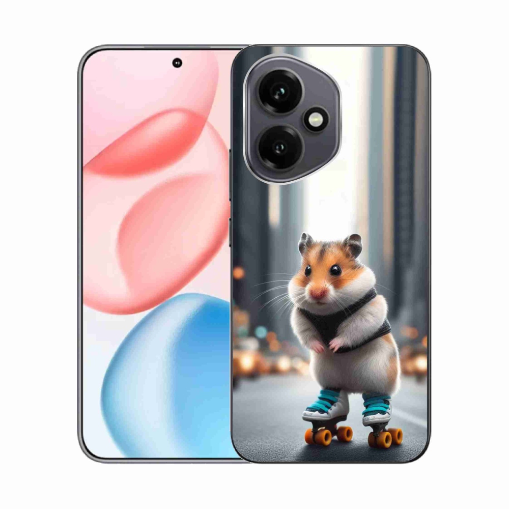 Gélový kryt mmCase na Honor 400 - škrečok na korčuliach