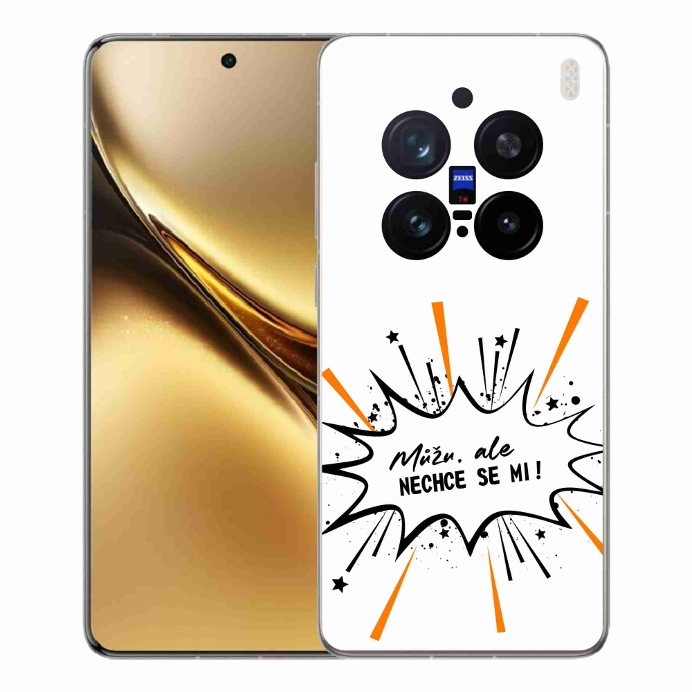 Gélový kryt mmCase na Vivo X200 Pro 5G - vtipný text 11 biele pozadie