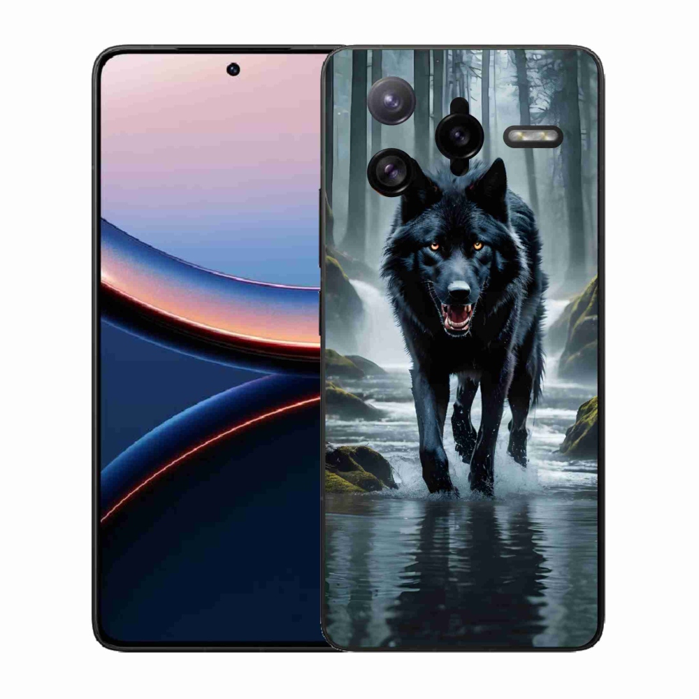 Gélový kryt mmCase na Xiaomi Poco F7 Ultra - čierny vlk