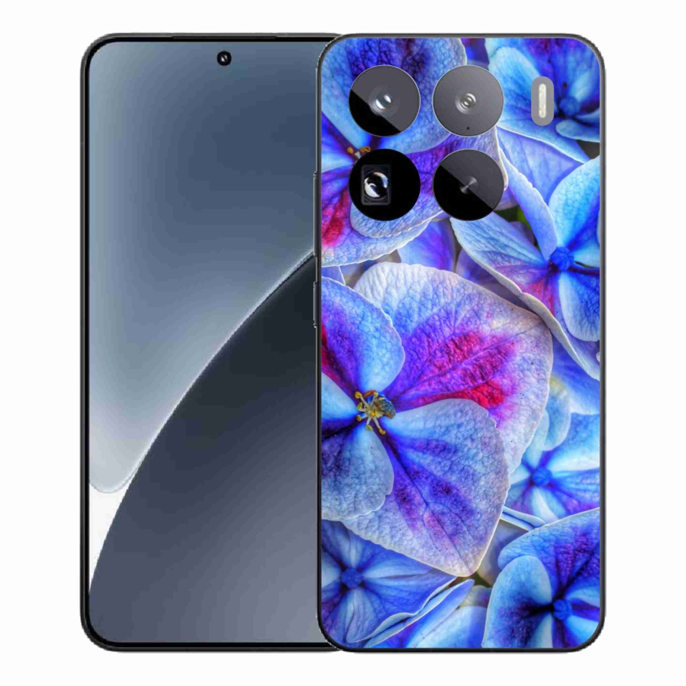 Gélový kryt mmCase na Xiaomi 15 Pro - modré kvety 1