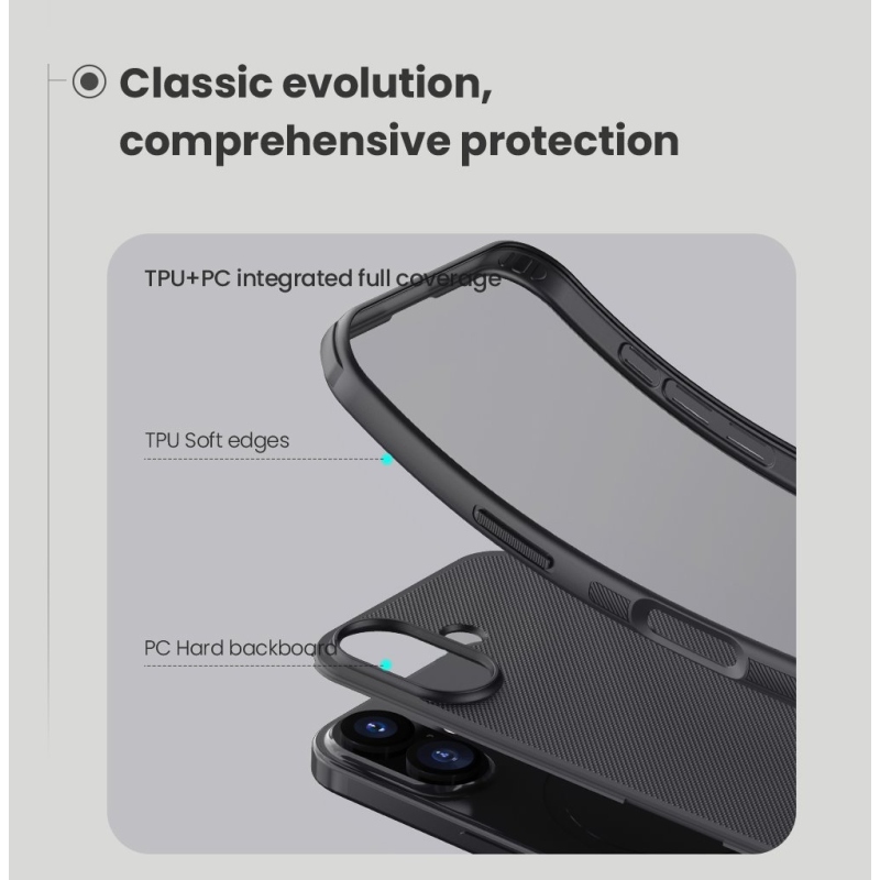 Nillkin Super Frosted PRO Magnetický zadný kryt pre Apple iPhone 17 Black