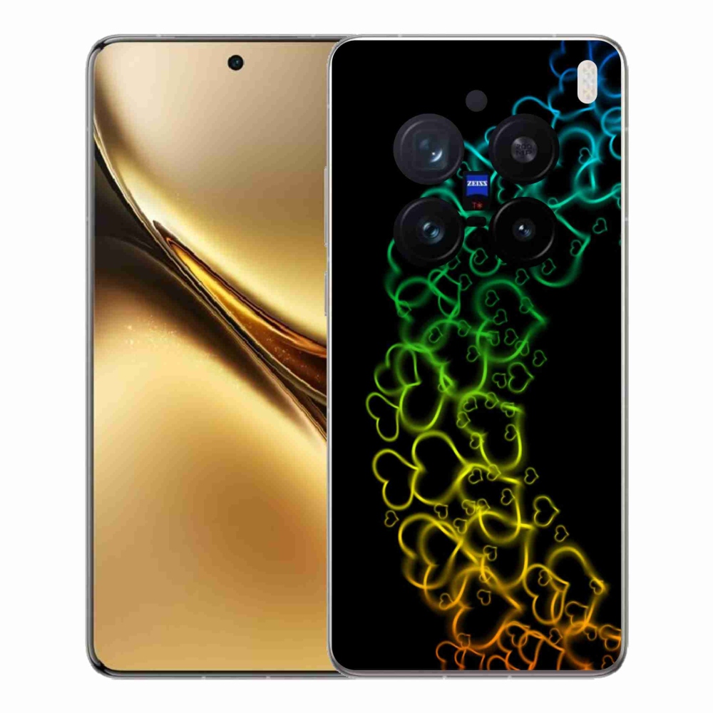 Gélový kryt mmCase na Vivo X200 Pro 5G - farebné srdiečka
