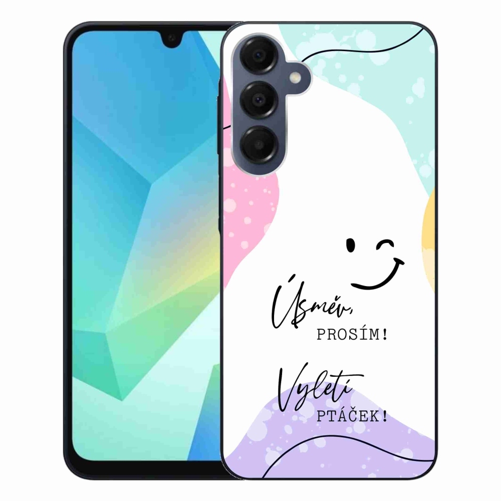 Gélový kryt mmCase na Samsung Galaxy A16 4G/5G - vtipný text 4 biele pozadie
