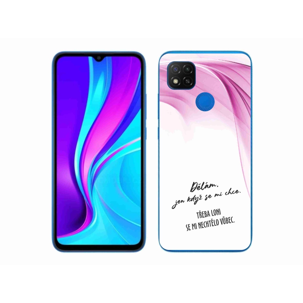 Gélový kryt mmCase na Xiaomi Redmi 9C - vtipný text 12 biele pozadie