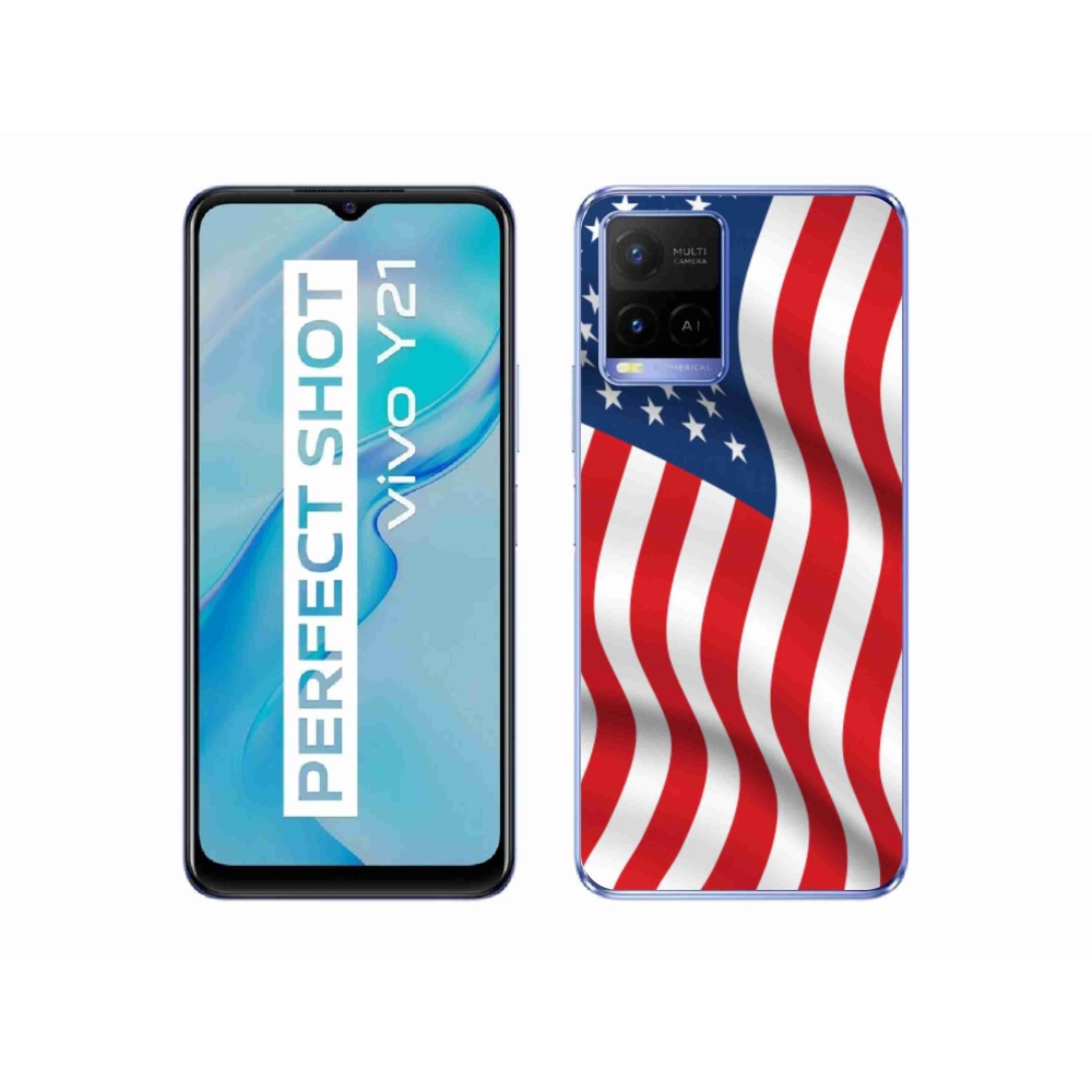 Gélový kryt mmCase na mobil Vivo Y21/Y21s/Y33s - USA vlajka