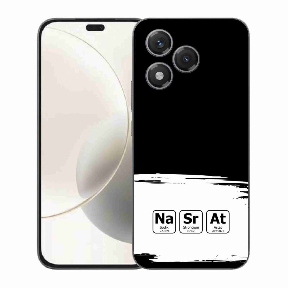 Gélový kryt mmCase na Honor 400 Lite - chemické prvky bieločierne pozadie