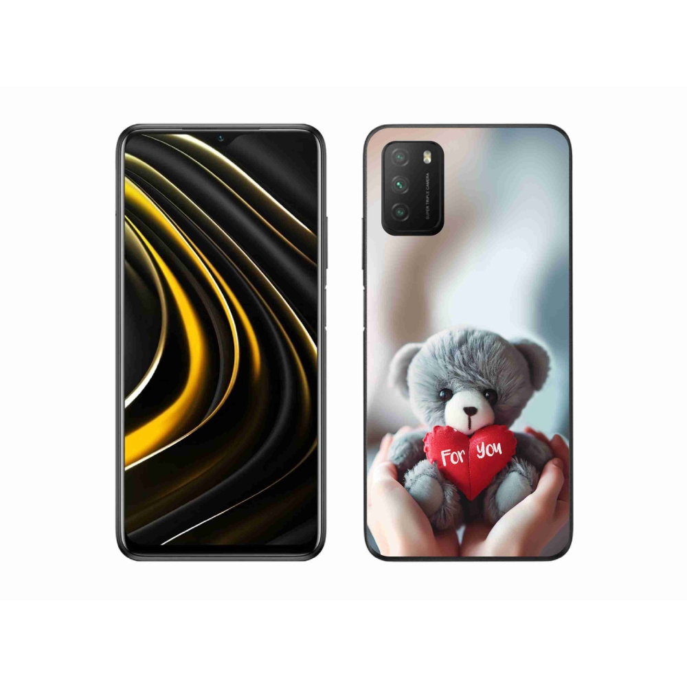 Gélový kryt mmCase na Xiaomi Poco M3 - medvedík pre zamilovaných