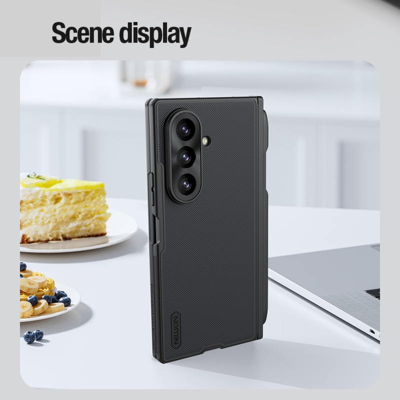 Nillkin Super Frosted FOLD Magnetic Pen Slot – zadný kryt pre Samsung Galaxy Z Fold 8 Ultra, priehľadný, čierny