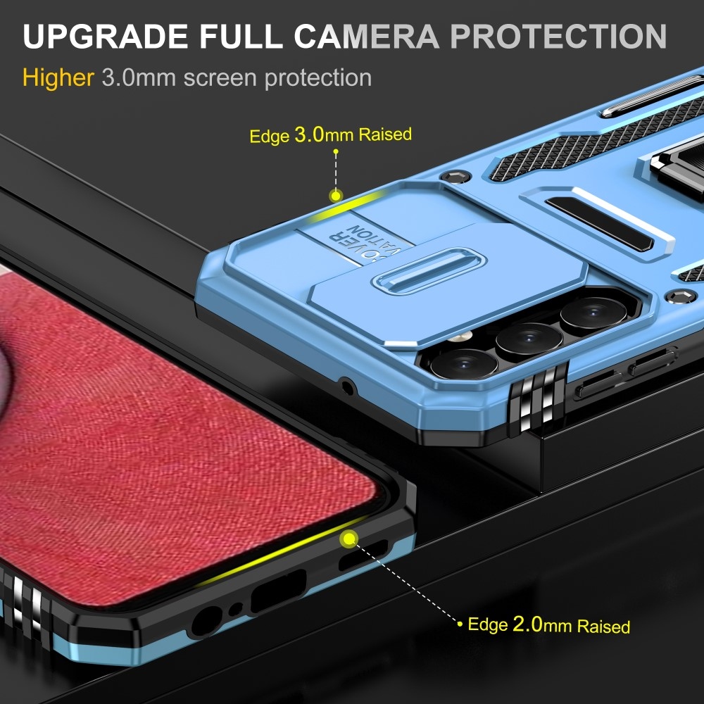 Lens odolný hybridný kryt pre Samsung Galaxy A15 4G/5G - svetlomodrý