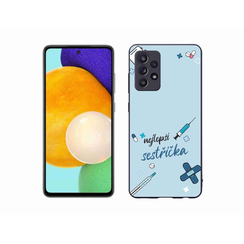 Gélový kryt mmCase na Samsung Galaxy A52s 5G - najlepšia sestrička modré pozadie