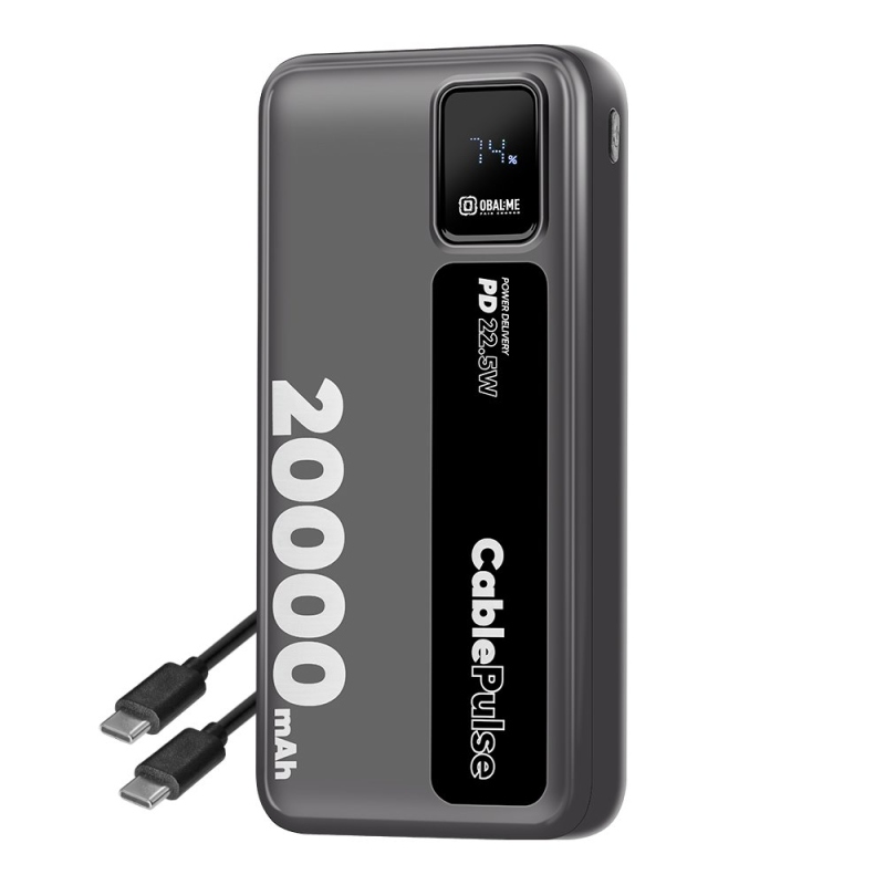 OBAL:ME CablePulse Powerbanka 20000mAh 22,5W čierna