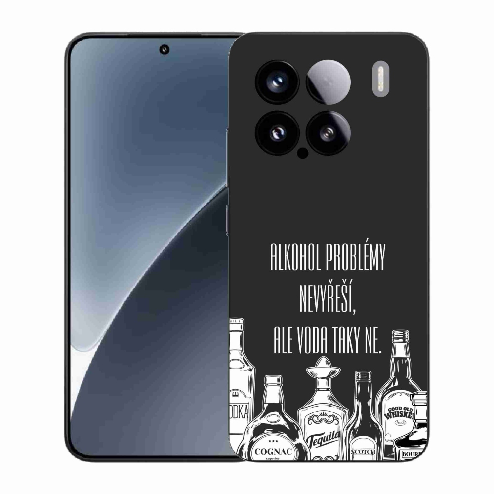 Gélový kryt mmCase na Xiaomi 15 - vtipný text čierne pozadie