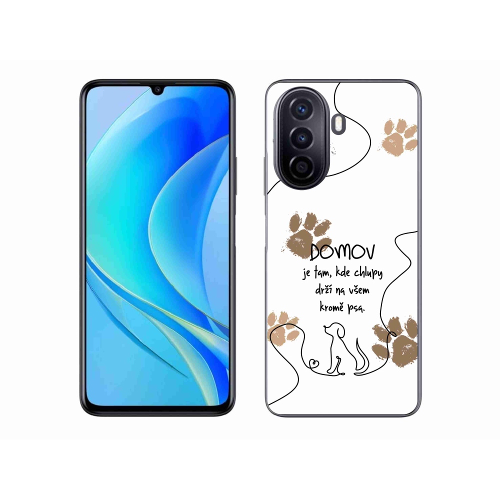 Gélový kryt mmCase na Huawei Nova Y70 - psí motív biele pozadie