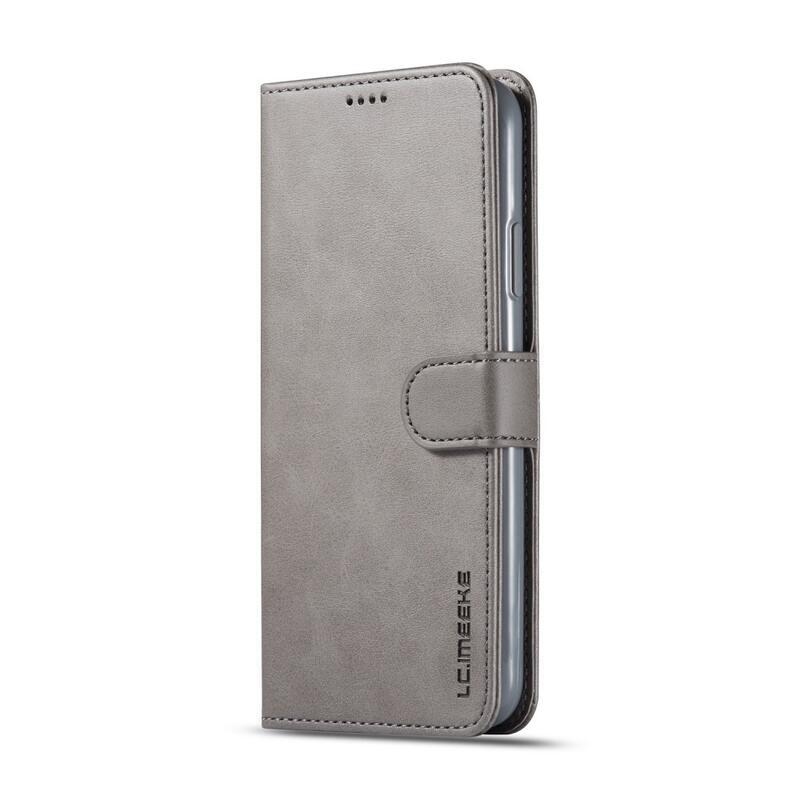 Imeek PU kožené peněženkové puzdro na mobil Apple iPhone 11 Pro Max 6.5 (2019) - šedé