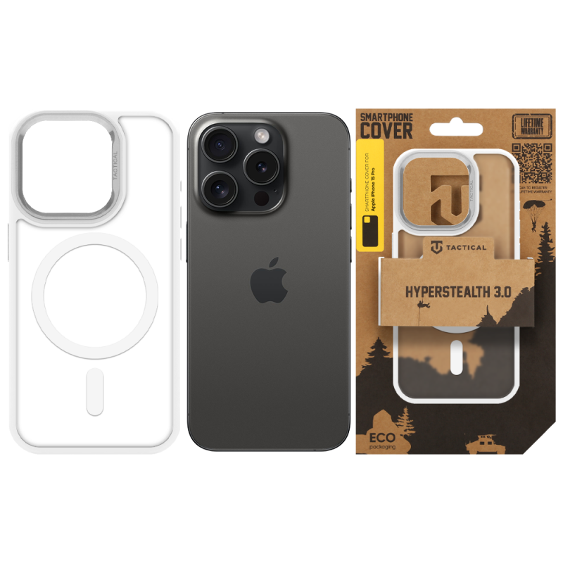 Tactical MagForce Hyperstealth 3.0 Puzdro pre Apple iPhone 15 Pro Snow White