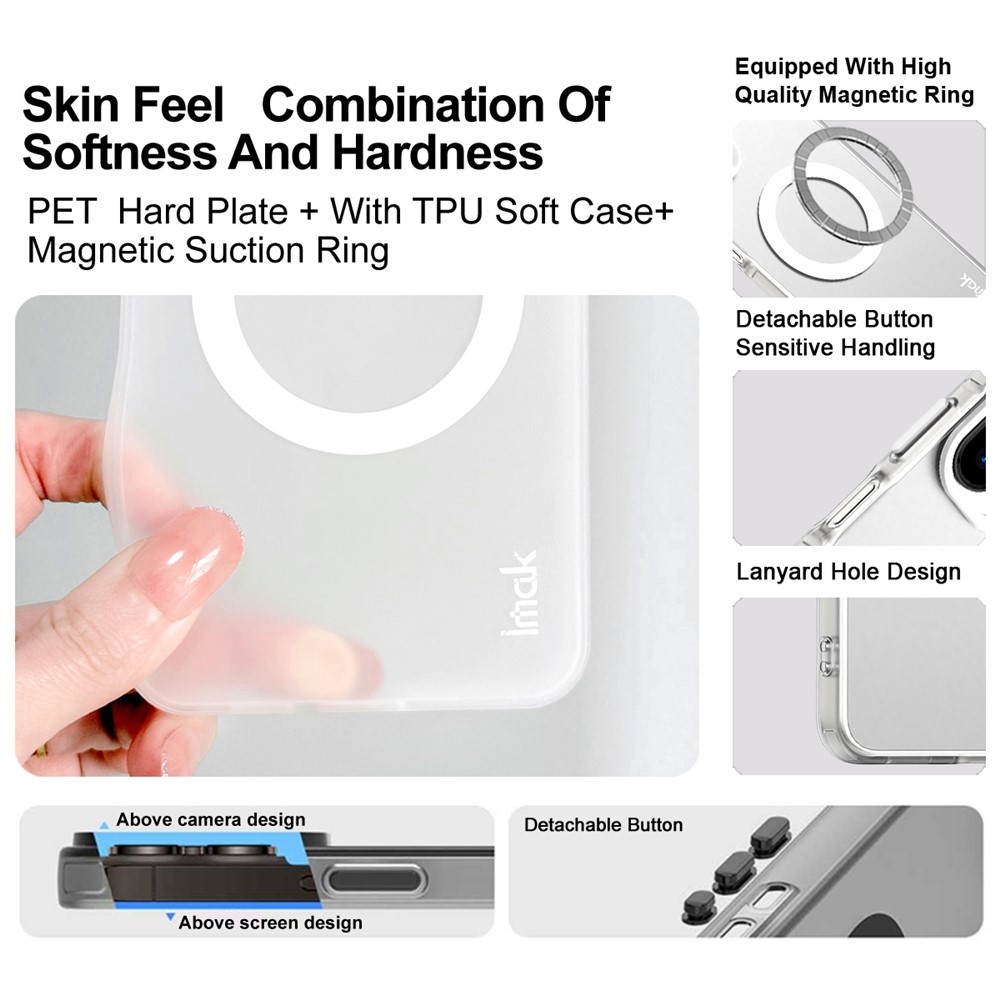 IMK candy gélový obal s MagSafe na Huawei Pura 80 Ultra - biely