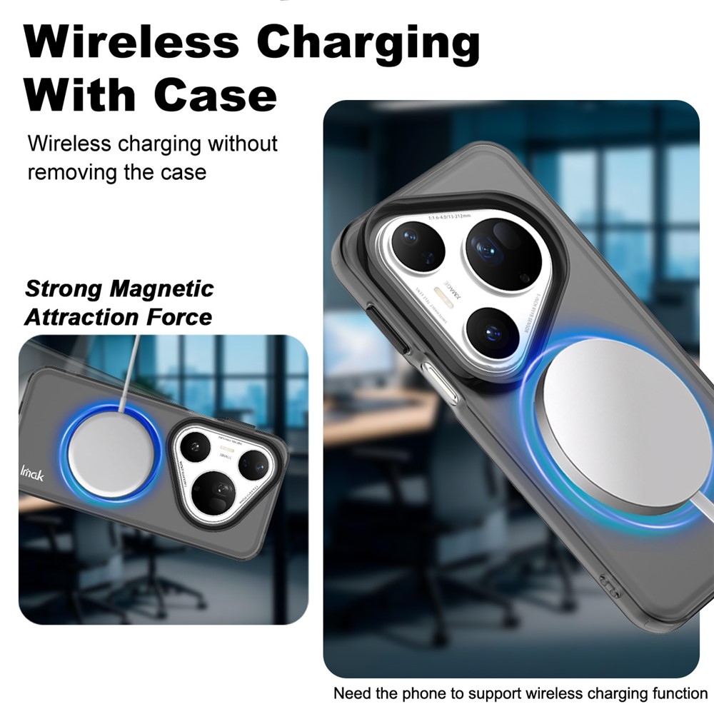 IMK candy gélový obal s MagSafe na Huawei Pura 80 Ultra - čierny