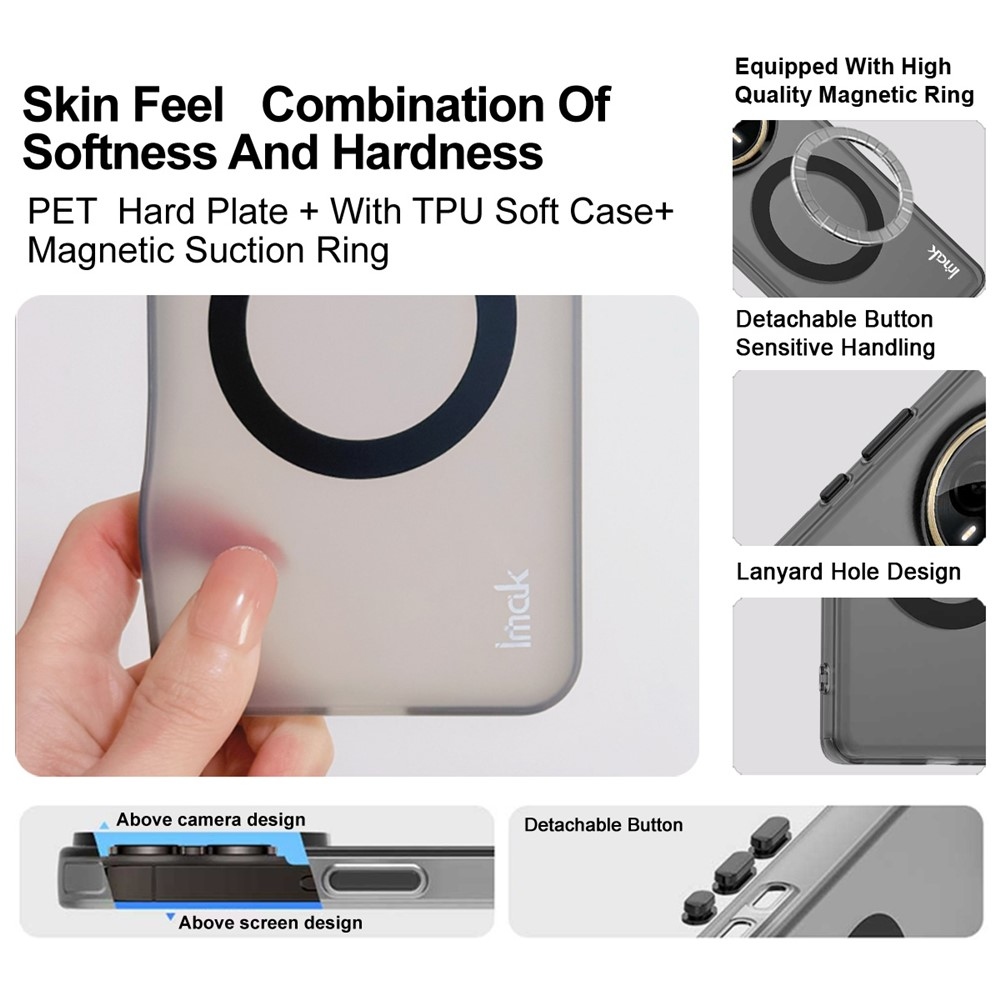 IMK candy gélový obal s MagSafe na Huawei Pura 80 Ultra - čierny