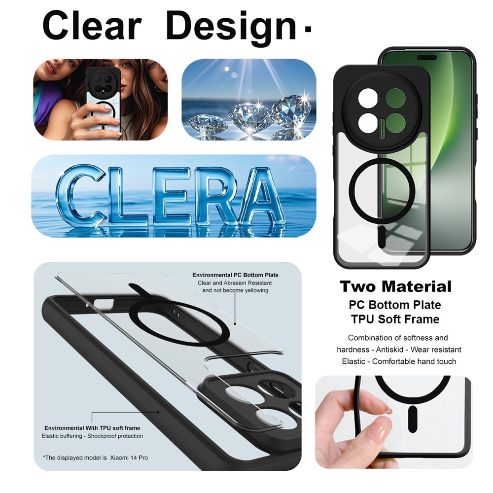 IMK gélový obal s podporou MagSafe na Honor Magic 8 Pro 5G - čierny